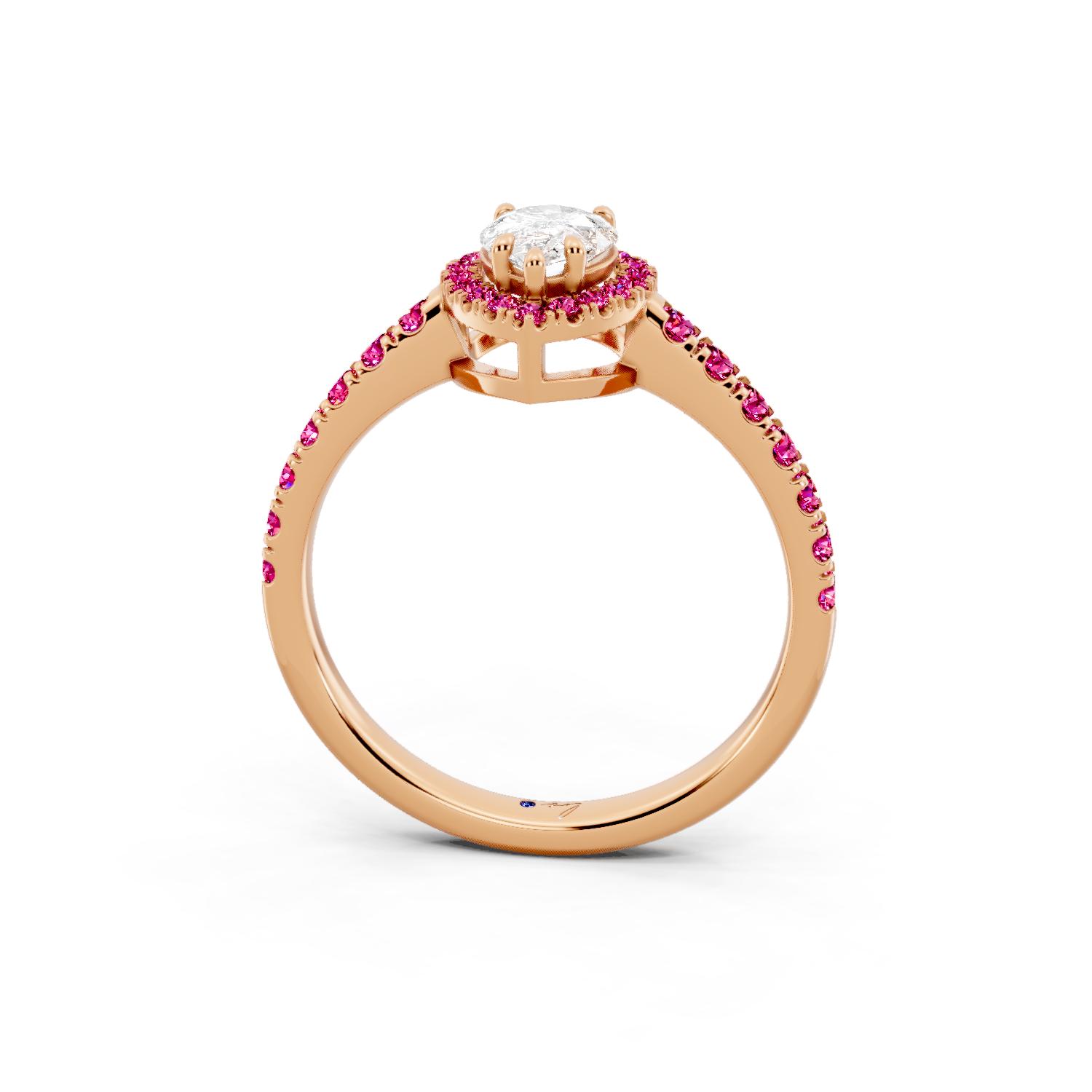 Crimson Halo Ring