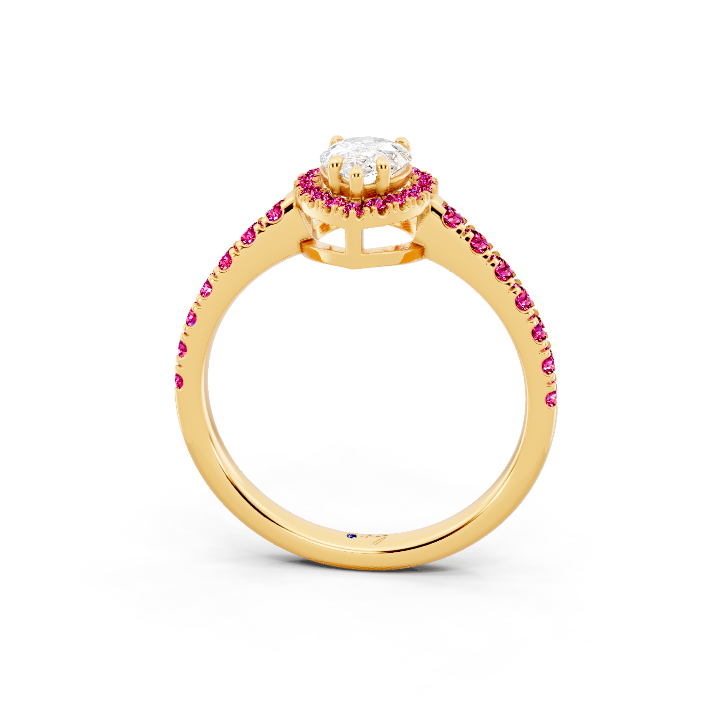 Crimson Halo Ring