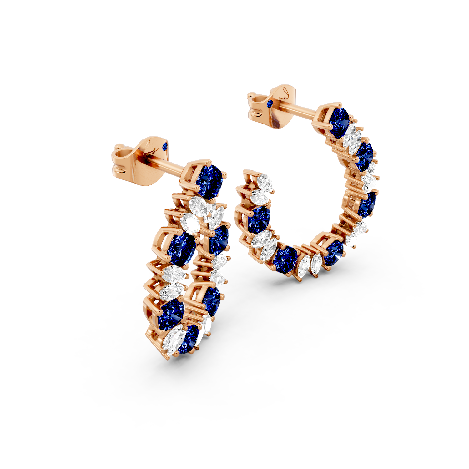 Midnight Crown Hoops