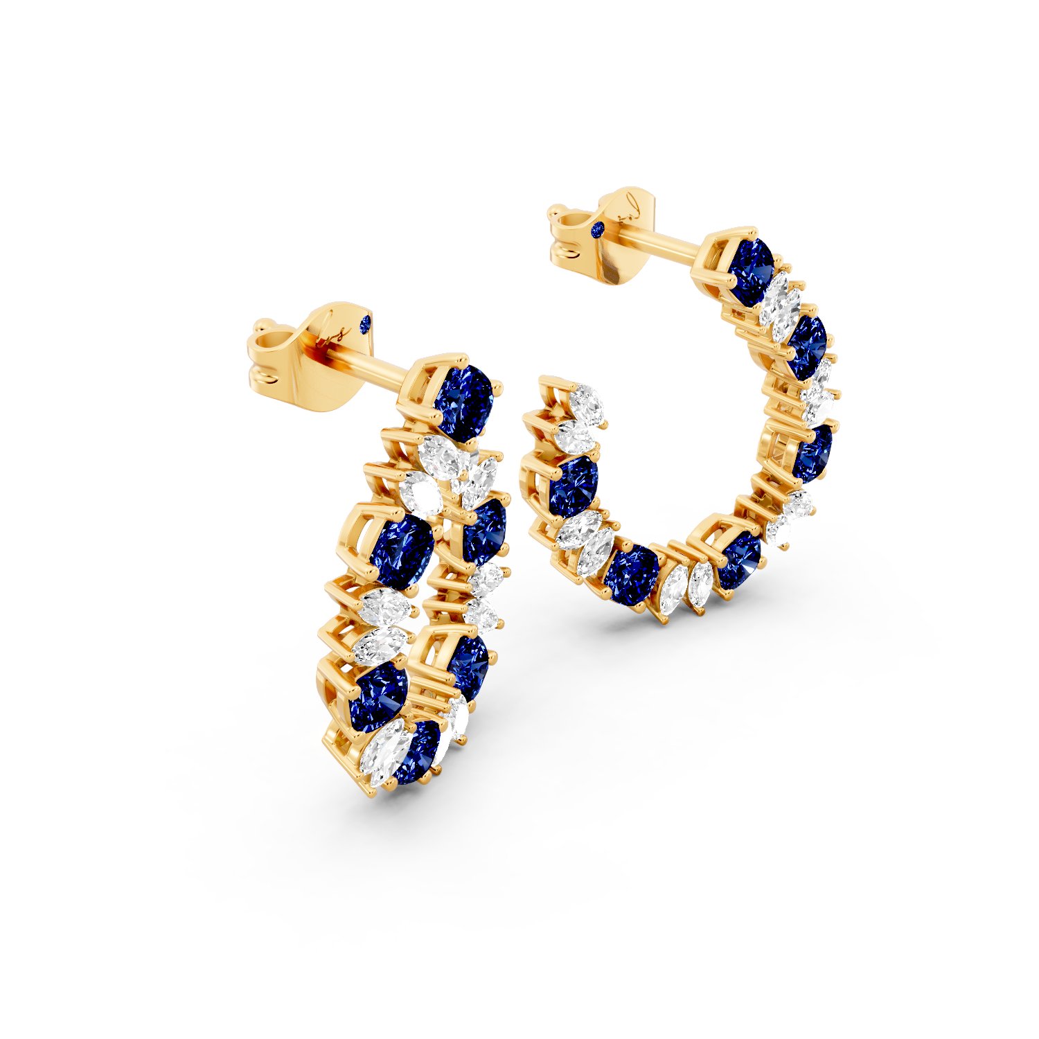 Midnight Crown Hoops
