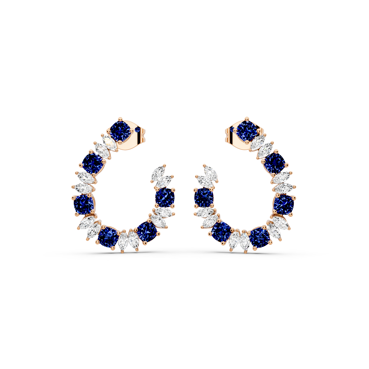 Midnight Crown Hoops